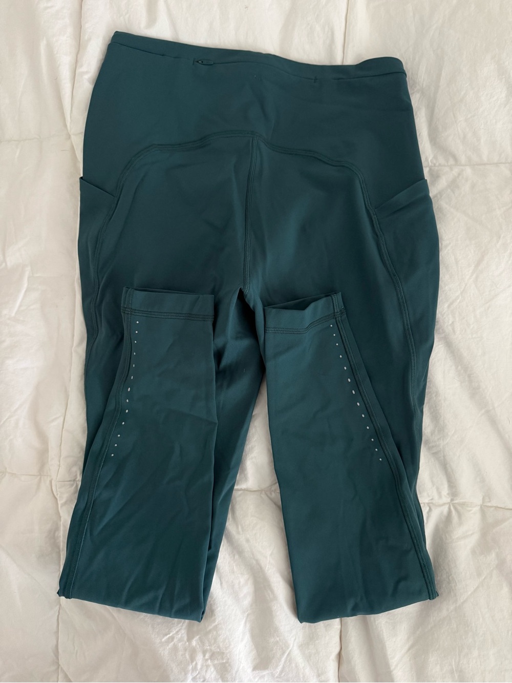 Green lululemon fast and free leggings with pockets